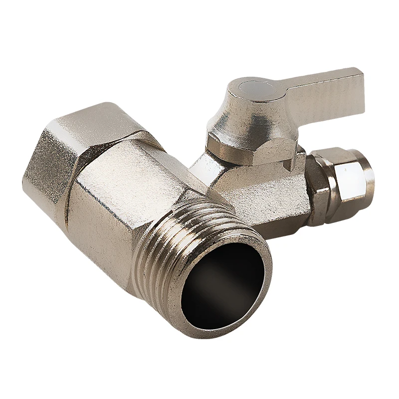1/2 ''BSP папа к женскому 1/4'' или 3/8 ''PE труба тройник латунный Новогодний шар с гальваническим покрытием клапан свободный шарнир Гайка RO фильтр для воды фитинг