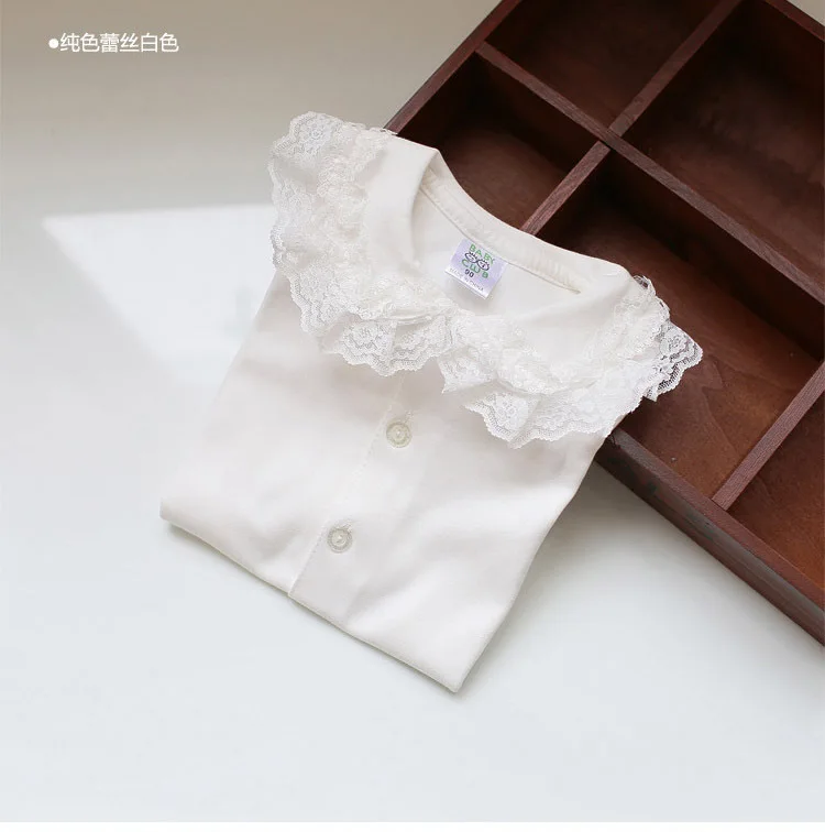 Детские хлопковые рубашки Базовая рубашка с длинным рукавом для девочек на весну