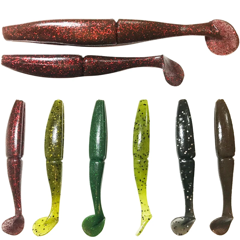 KASSYAA 2pcs Big Soft Salt Smell Lure Bait Paddle Tail Silicone Fishing Lure Lifelike Worm Rubber Swimbaits Lure Baits KXY086