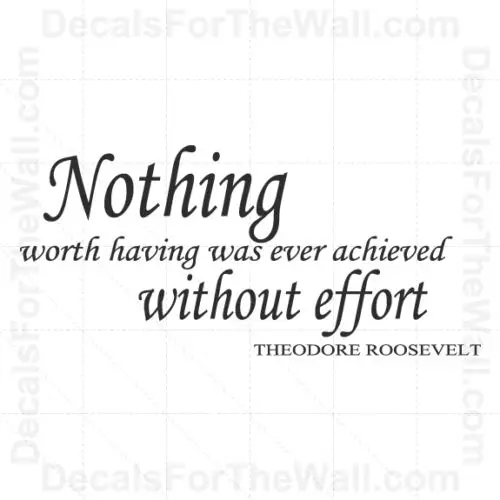 

NOTHING WORTH HAVING Wall Quote Sticker Removable Vinyl Decal Home Decor