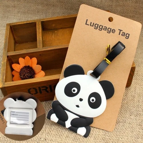 

Panda Bear Luggage Tag Label Suitcase Bag ID Tag Name Address Tag