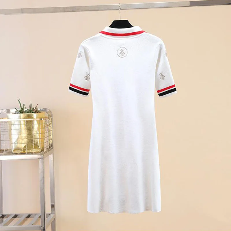 Мини-платье PERHAPS U с вышивкой в виде пчелы повседневное прямое мини-платье