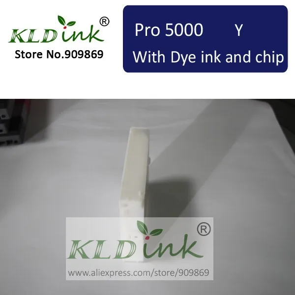 

[KLD Ink] Compatible S020122 YELLOW ink cartridge for Stylus Pro 5000 Printer (With Dye ink and chip)