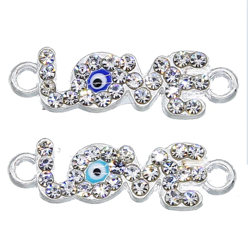 6 штук/lucky eye LOVE Сердце Кулон Тип злые глаза Diy ювелирные аксессуары ожерелье с