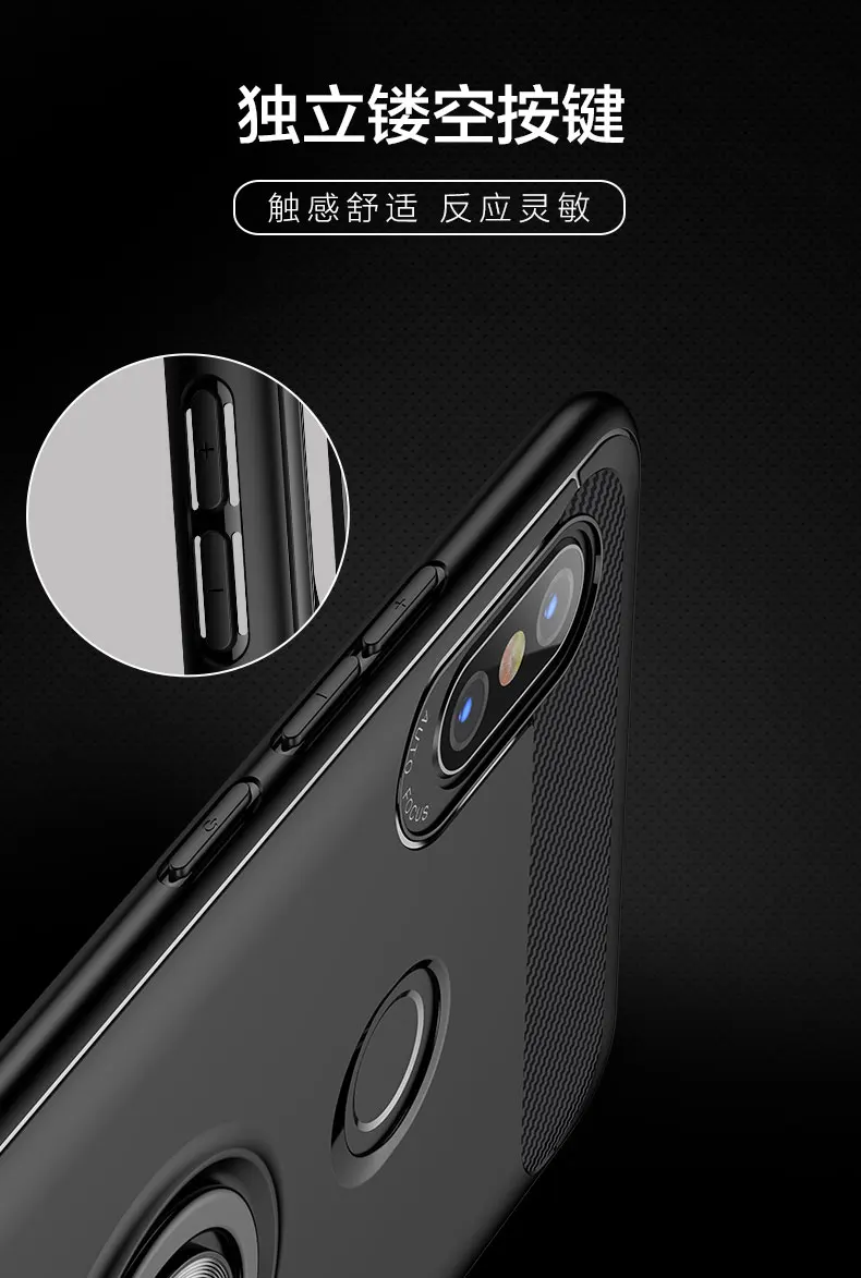For Xiaomi Redmi Note 5 Pro Case Soft Silicone With Ring Stand Skin Protective Back Cover for xiaomi redmi note shell |