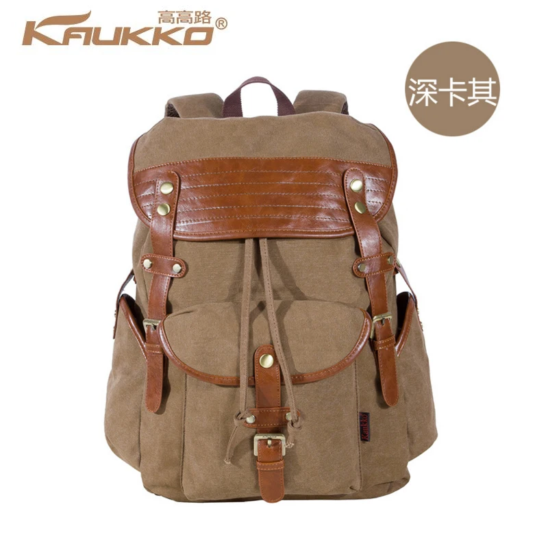 Модная парусиновая кожа Винтаж рюкзак Школьные ранцы | Багаж и сумки