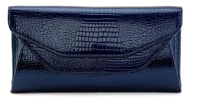 Брендовая женская сумка ASNK кожаная через плечо с крокодиловым узором вечерний