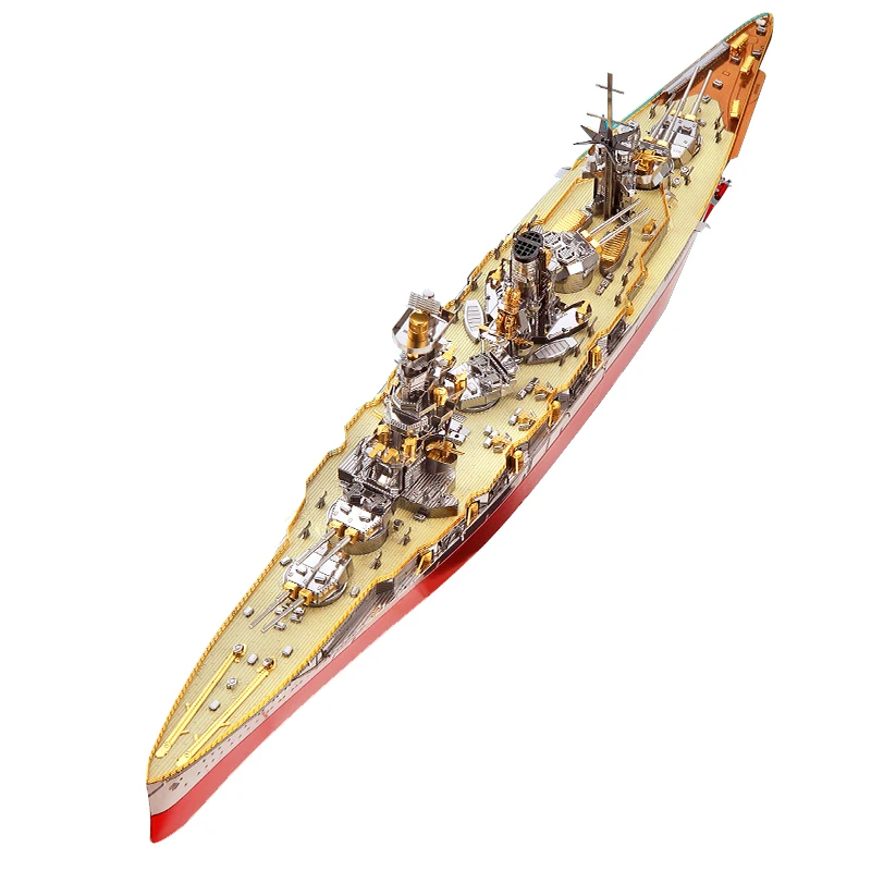 

FUSO BATTLESHIP Piececool P127-RSG 329 Parts 3 Sheets Metal Assembly Model 3D Puzzles Toys Japanese Military Warship