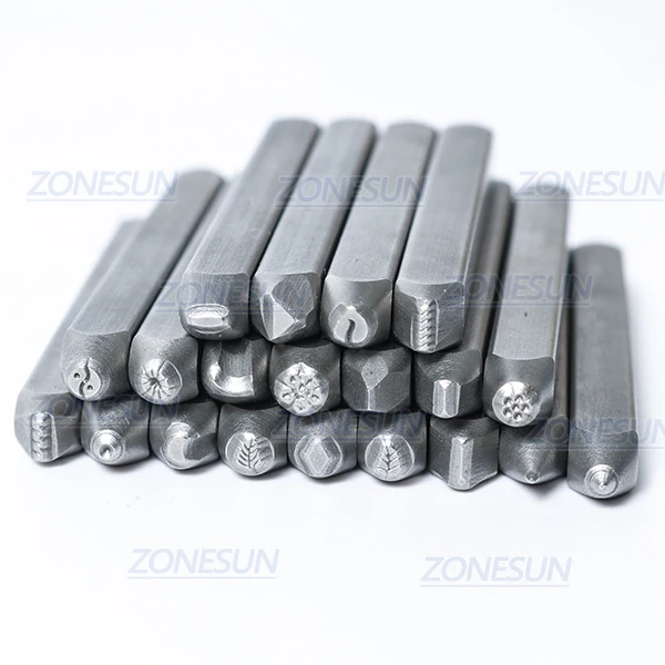 20pcs ZONESUN 20 шт. пользовательские ювелирные изделия металлические штампы цветок луна сердце символ кожа удар штампы ремесло логотип штамповки инструменты сталь металлический инструмент - Цвет: 20pcs