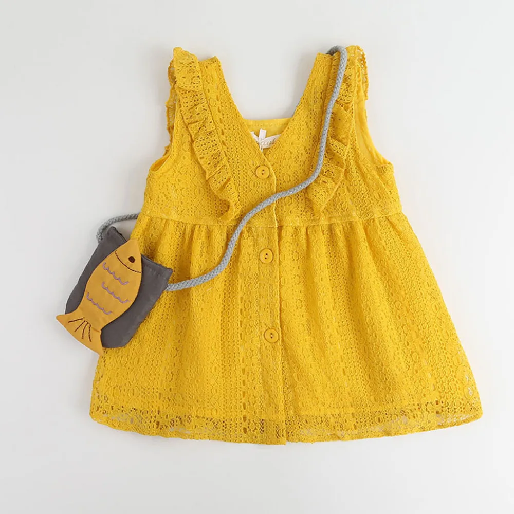 Одежда для маленьких девочек праздничные кружевные платья принцессы без рукавов