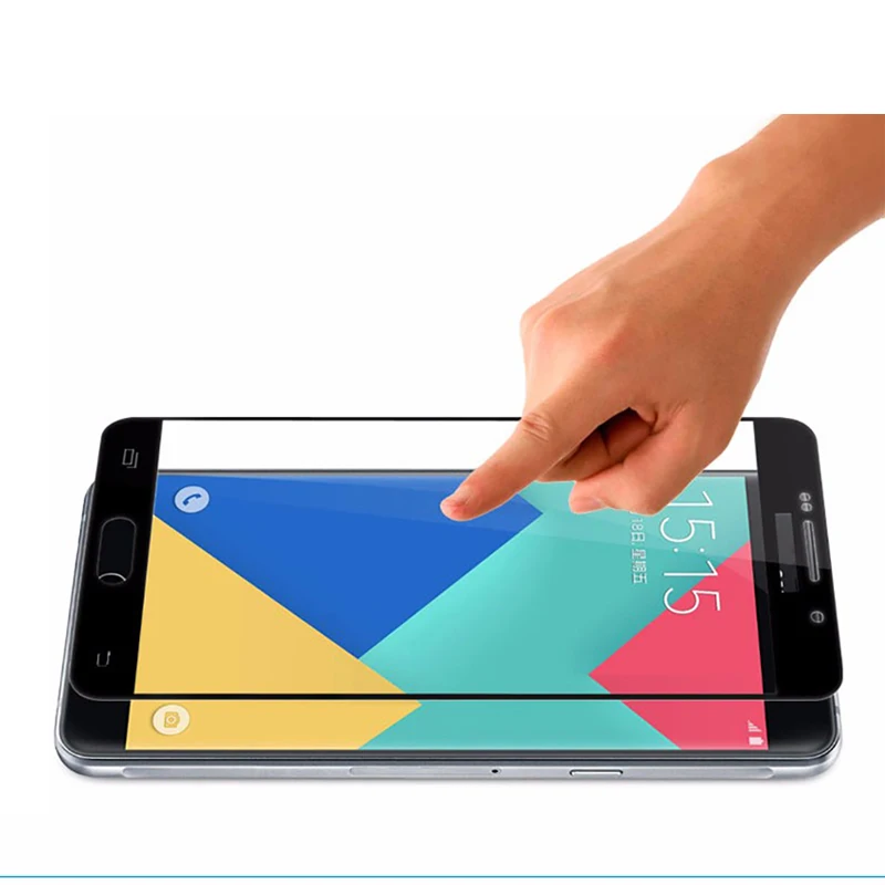 Полное покрытие изогнутая для samsung Galaxy S7 A5 A7 A9 C7 On5 записная книжка экрана 4 5 A510