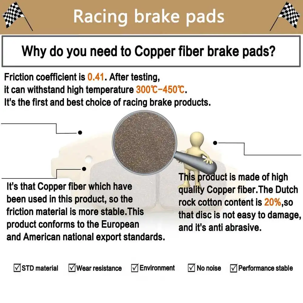 Передние и задние тормозные колодки для мотоцикла Can Am BRP Commander 800 R STD XT EFI DPS (12 17) 1000