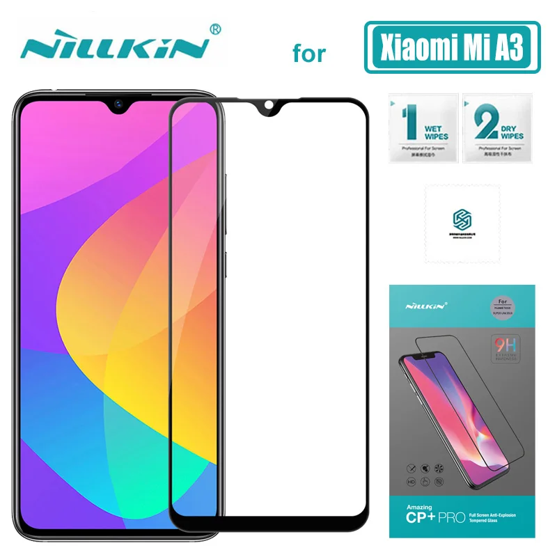 Стекло Nillkin CP + Pro для Xiaomi Mi A3 CC9e полное покрытие 2.5D Закаленное стекло Защита экрана