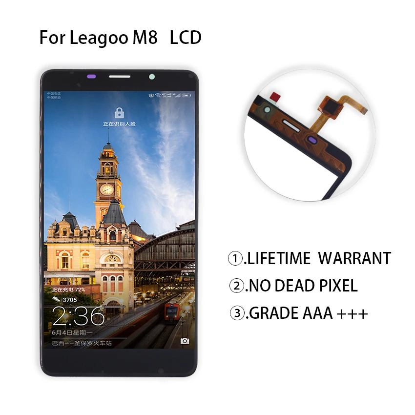 Оригинальный Для Leagoo M8 ЖК-дисплей Дисплей с Сенсорный экран планшета Ассамблеи