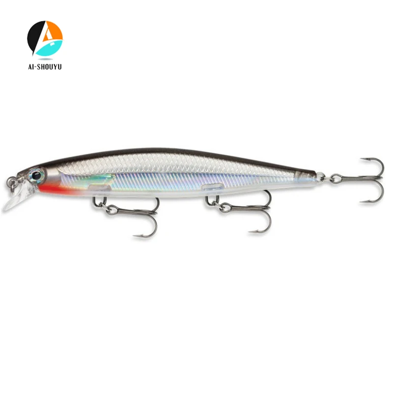 AI-SHOUYU 1 шт. жесткие рыболовные приманки 11 см/13 г 3D глаза плавающие Minnow