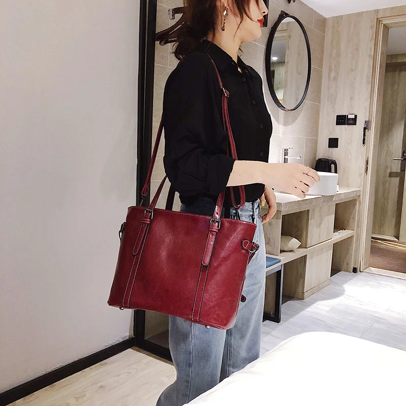 Vintage Women Handbags Large Capacity Tote Bag Luxury Ladies Hand Bags Brand Leather Messenger Crossbody for 2019 Sac | Багаж и сумки
