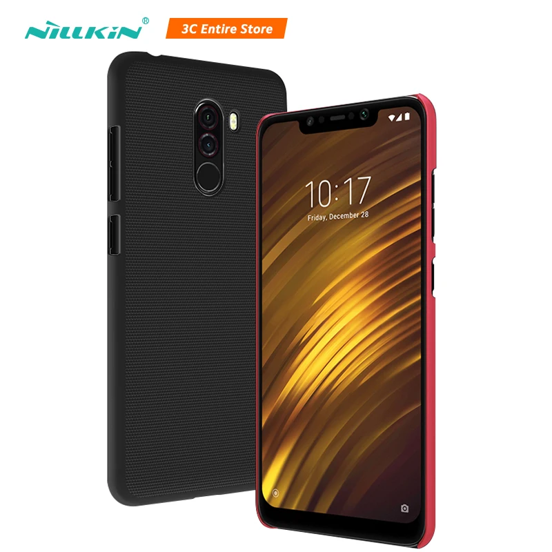 For xiaomi pocophone f1 case cover 6.18'' NILLKIN Frosted PC Matte hard back Gift Phone Holder for phone |