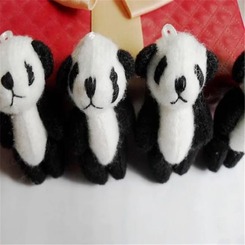 4.5cm 30pcs Mini Cute Joint Panda Plush Toys Chinese Treasure Dolls DIY Wedding Party Decor | Игрушки и хобби