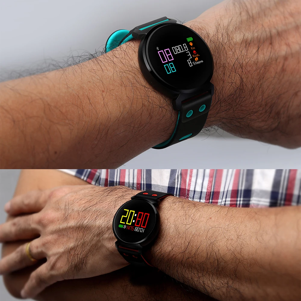 Zucoor умный Браслет Heart Rate Мониторы IP68 Водонепроницаемый группа Шагомер трекер