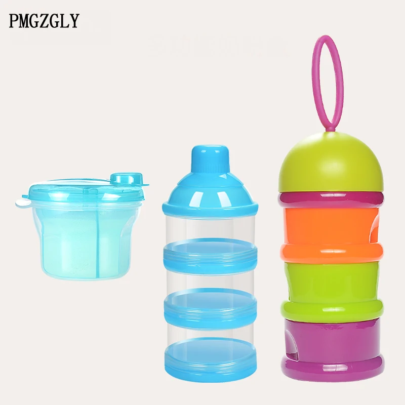 

Baby Feeding Portable Newborn Milk Container Infant Kids Formula Milk Powder Three Grid Snacks Candy Supplies Boxes Dishes