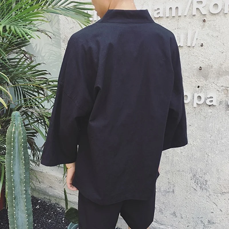 Японское кимоно TA504 для мужчин кардиган рубашка юката хаори одежда Оби предметы