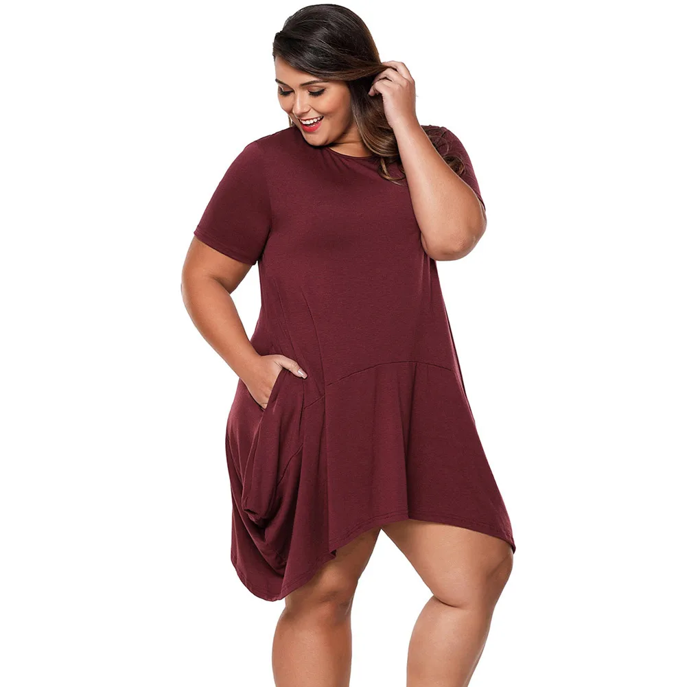 TSRDUG Women'S Dress Summer Big Sizes Elegant Casual 2018 Plus Size Festa Party Red Black Dresses B781 | Женская одежда