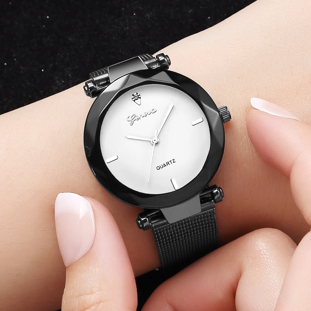 2018 Best Selling Watch Fashion Women Watches Luxury Stainless Steel Mesh Band Star Ladies Quartz Wrist New zegarek damski | Наручные