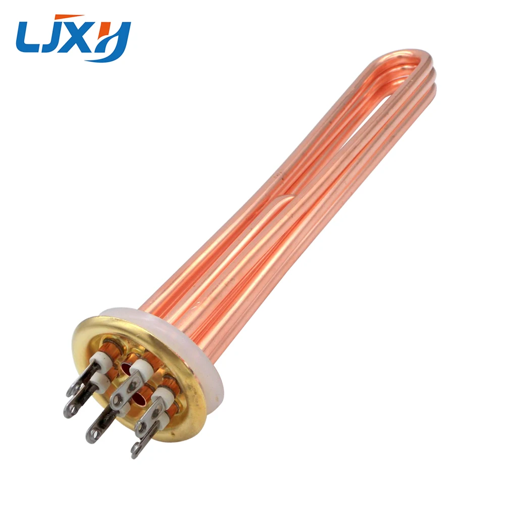 

LJXH Boiling Water heater Heating pipe 380V 6KW/7.5KW/9KW/12KW/15KW, Immersion Electric Water Heater Red Copper,Flange/Disc 63mm