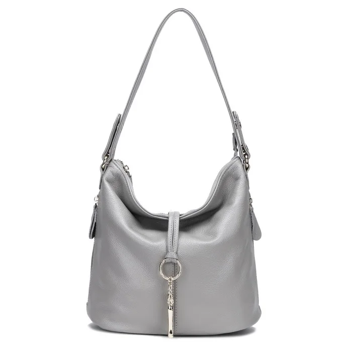 light Gray ZENCY, мягкая натуральная коровья кожа, сумки, маленькая девочка, женская сумка через плечо, дизайнерская, через плечо, женская сумка, сумка-портфель - Цвет: light Gray