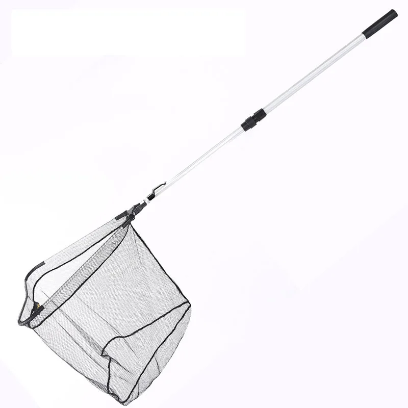 

95cm 160cm 210cm Folding Fishing Net Retractable Telescoping Aluminum Alloy Pole Super Large Folding Landing Net B103