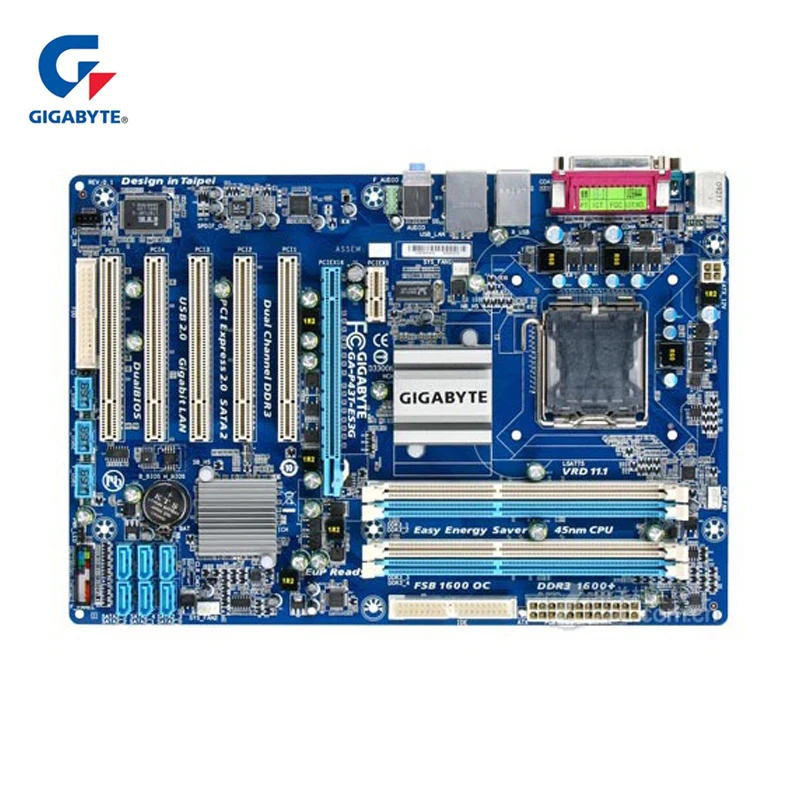 LGA 775 For Intel P43 Gigabyte GA-P43T-ES3G Motherboard DDR3 16G P43T-ES3G Desktop Mainboard Original P43T ES3G Systemboard Used