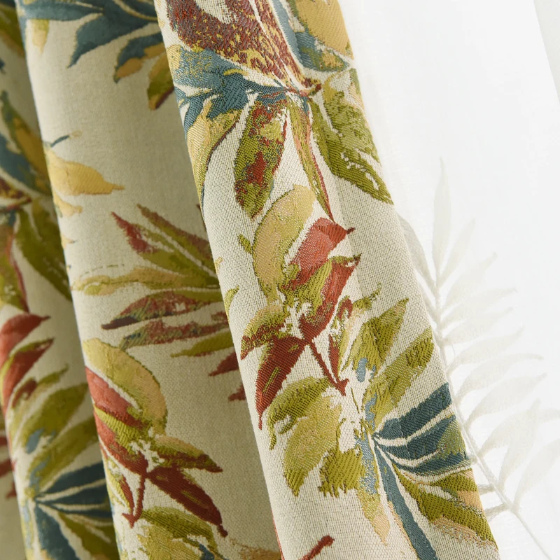 Современные роскошные окрашенные жаккардовые занавески из пряжи в американском