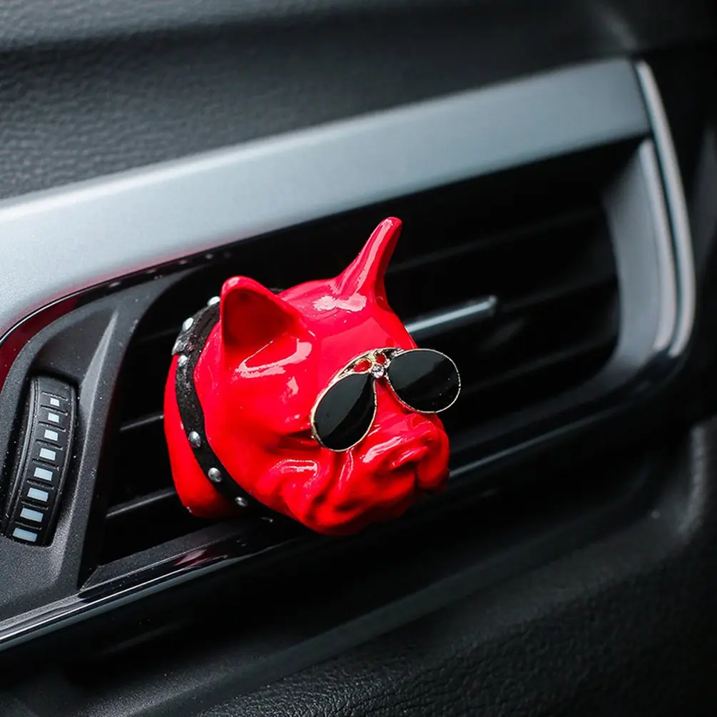 Red Новые креативные Автомобильные украшения бульдог автомобильный парфюм приборная панель авто украшение бык собака освежитель воздуха интерьер Ароматерапия - Название цвета: Red