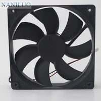 naniluo silent computer cooler quiet 120x120x25mm 12v 2 pin 12cm pc case 120mm dc cooling fan