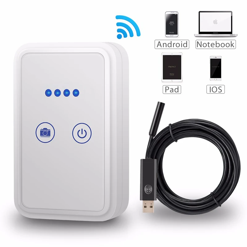Обновленный беспроводной wifi 5 мм Диаметр USB эндоскоп объектив камеры