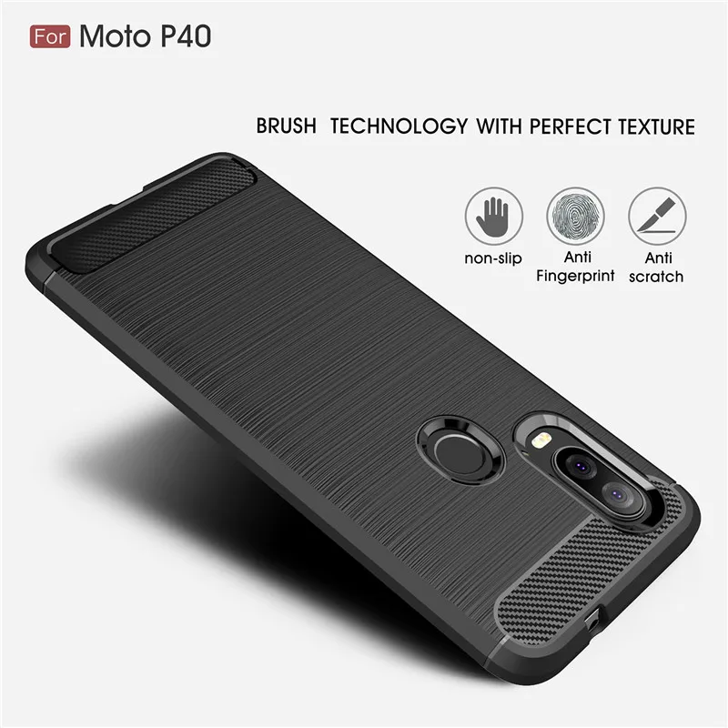 For Moto P40 Case Soft Silicone Anti-knock Bumper Cover Motorola Funda |