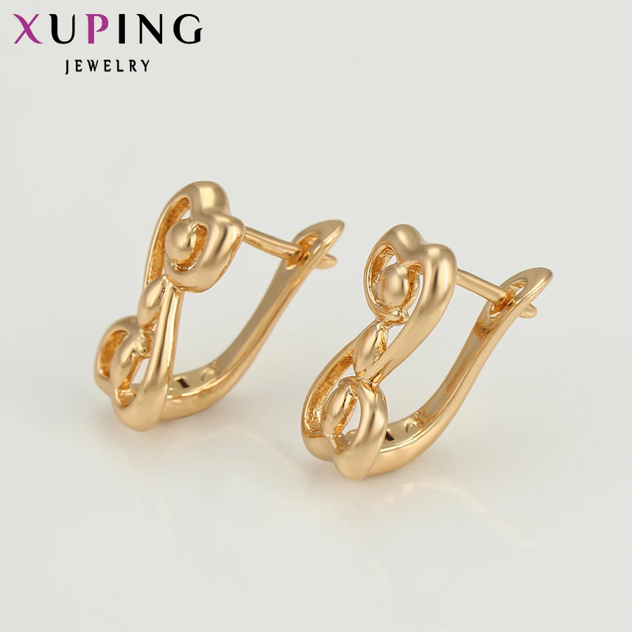 Модные серьги Xuping серьги-кольца с геометрическим дизайном для подарка