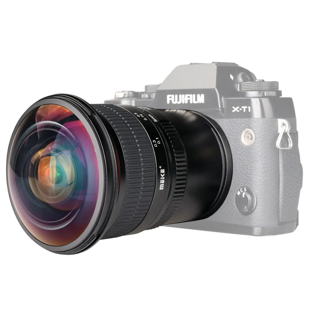 Mcoplus Meike 8 мм f3.5 Рыбий глаз объектив 180 APS C/полная оправа ручной фиксированный для