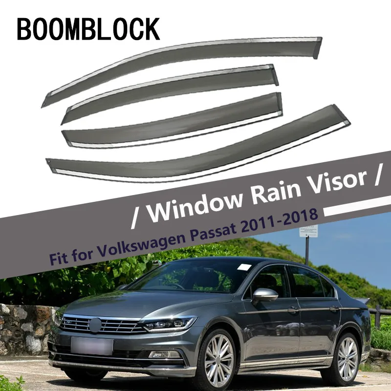 Козырек от дождя для VW Passat 2018 2017 2016 2015 2014 2013 2012 2011 ABS 4 шт.|Навесы и укрытия| |