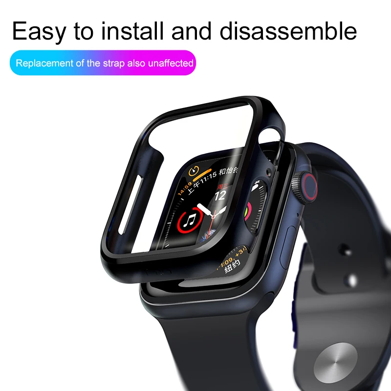 Закаленное стекло для Apple Watch 44 мм 38 мм 42 мм 40 мм серия 4 3 2 1 полное покрытие изогнутые края рамка Защита экрана для i Watch
