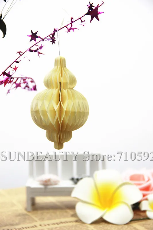 Cream 5 шт., 10 см, разноцветные соты, вечерние украшения, безделушка, кулон, Калабаш, домашний сад, декор для свадьбы/дня рождения/детского душа - Цвет: Cream