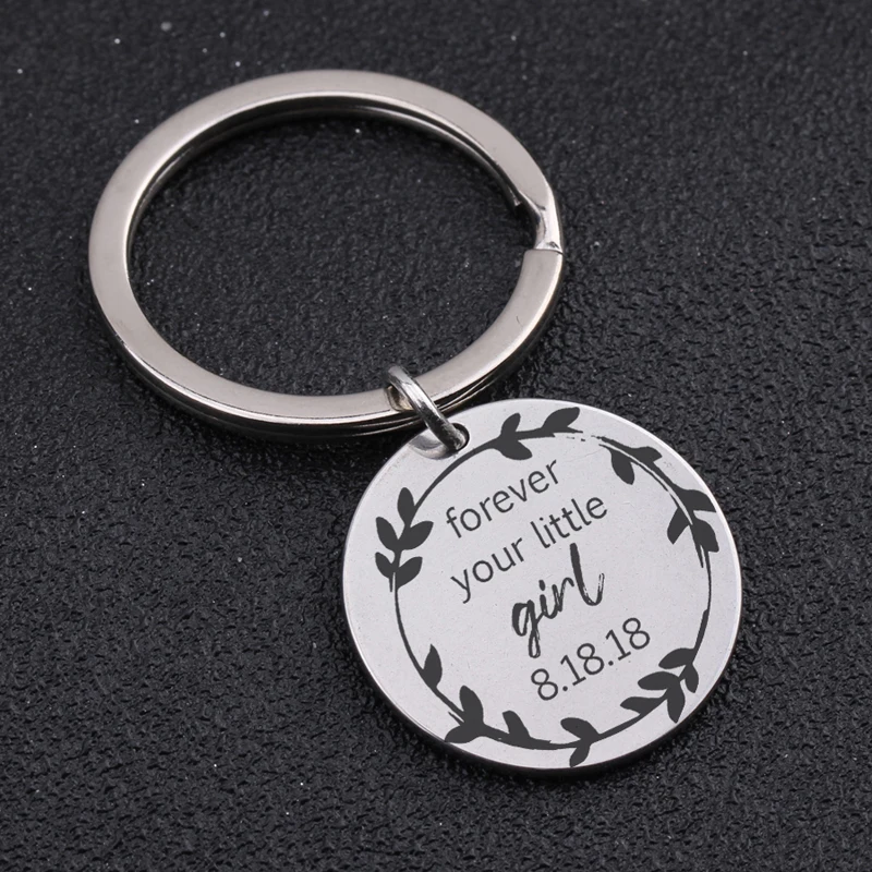 A Pair Personalized Date Keychain Engraved Dad Today Bride Tomorrow Wife Forever Your Little Girl Father Of Gift | Украшения и