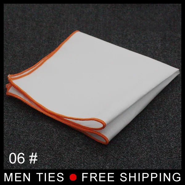 Высокое качество белый цвет Карманный квадратный для мужчин узор хлопок платок