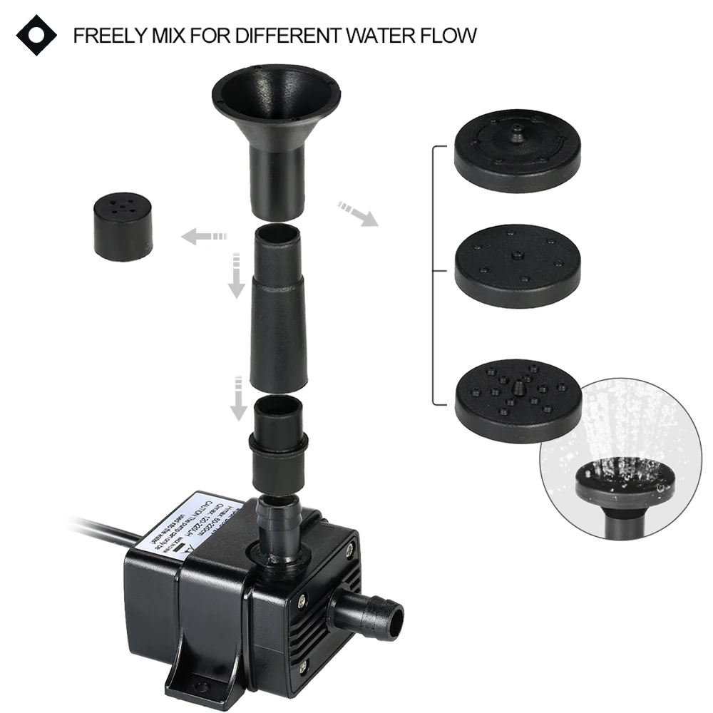 Водяной плавающий фонтан на солнечной энергии насос для бассейна и сада комплект