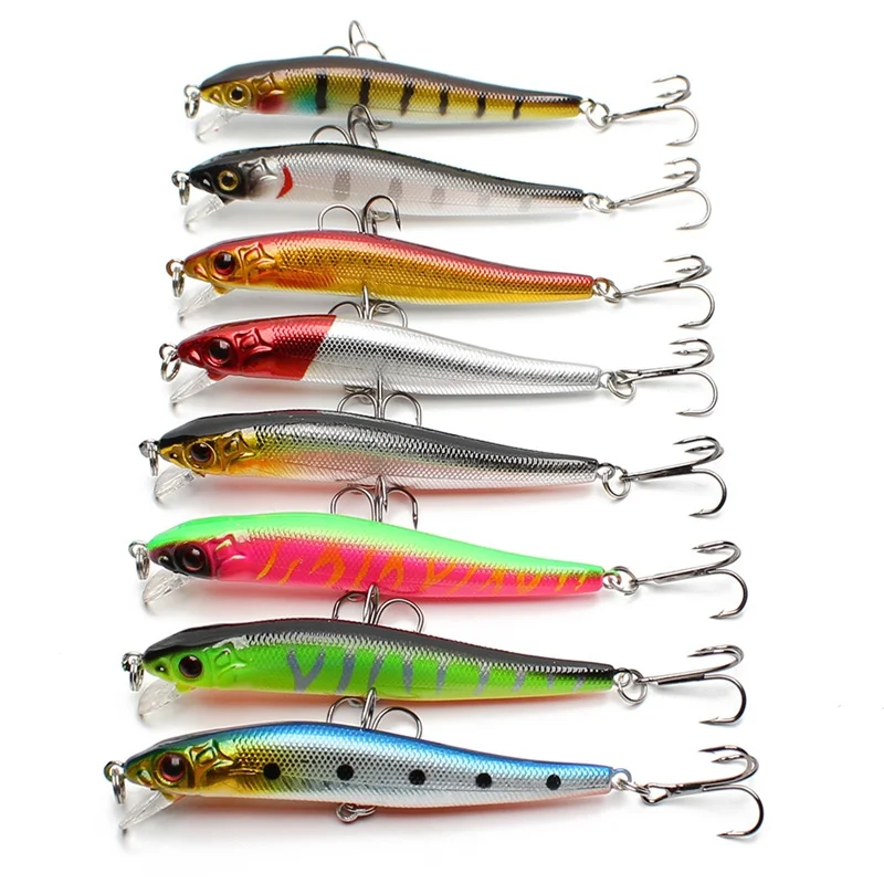 Yuewins новая Рыболовная Приманка Minnow 8 см 5 9 г Topwater жесткая искусственная приманка 3D
