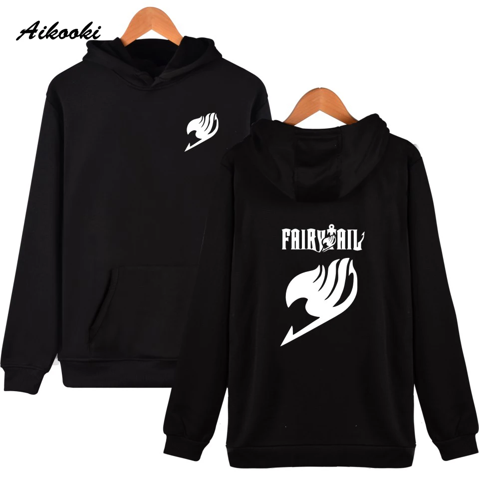 Fairy Tail капюшоном зимняя мужская толстовка с Повседневное забавная Толстовка