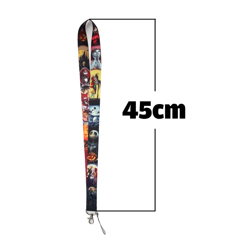 M1741 DMLSKY Кошмар перед Рождеством Lanyards ID Pass держатель для карт с мультипликационным принтом для телефона на шее ремешки DIY Висячие веревки