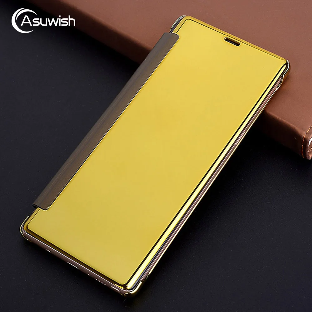 Роскошный зеркальный флип чехол для samsung Galaxy Note 8 SM N950 N950F прозрачный Note8 N950FD