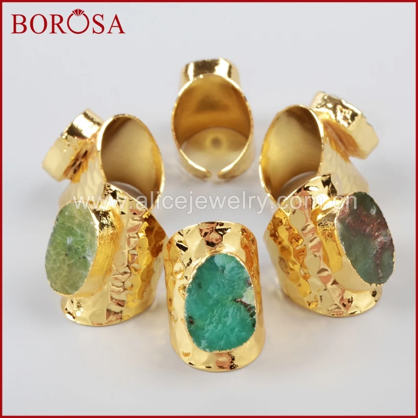 Кольцо с натуральным австралийским камнем BOROSA 5 шт. кольца натуральными