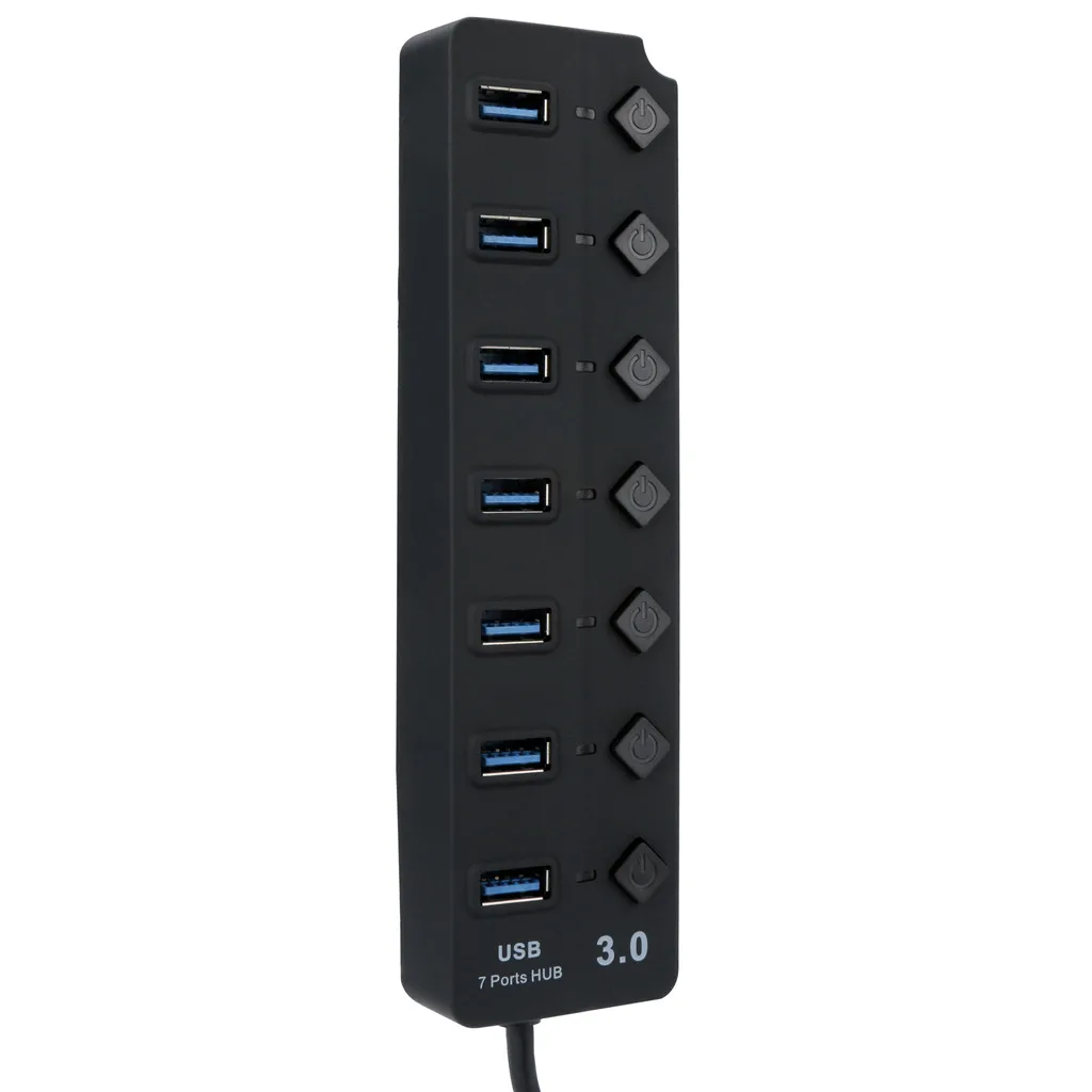 Концентратор 7 портов независимый ключ 3 0 концентратор USB разветвитель компьютер